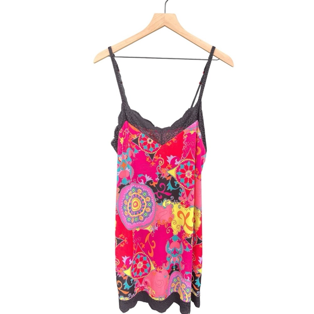 Josie Natori As Seen On MOM Hollywood Boho Slip Dress Lace M